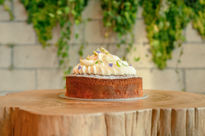 Pear & Almonds cake w Mascarpone Chantilly